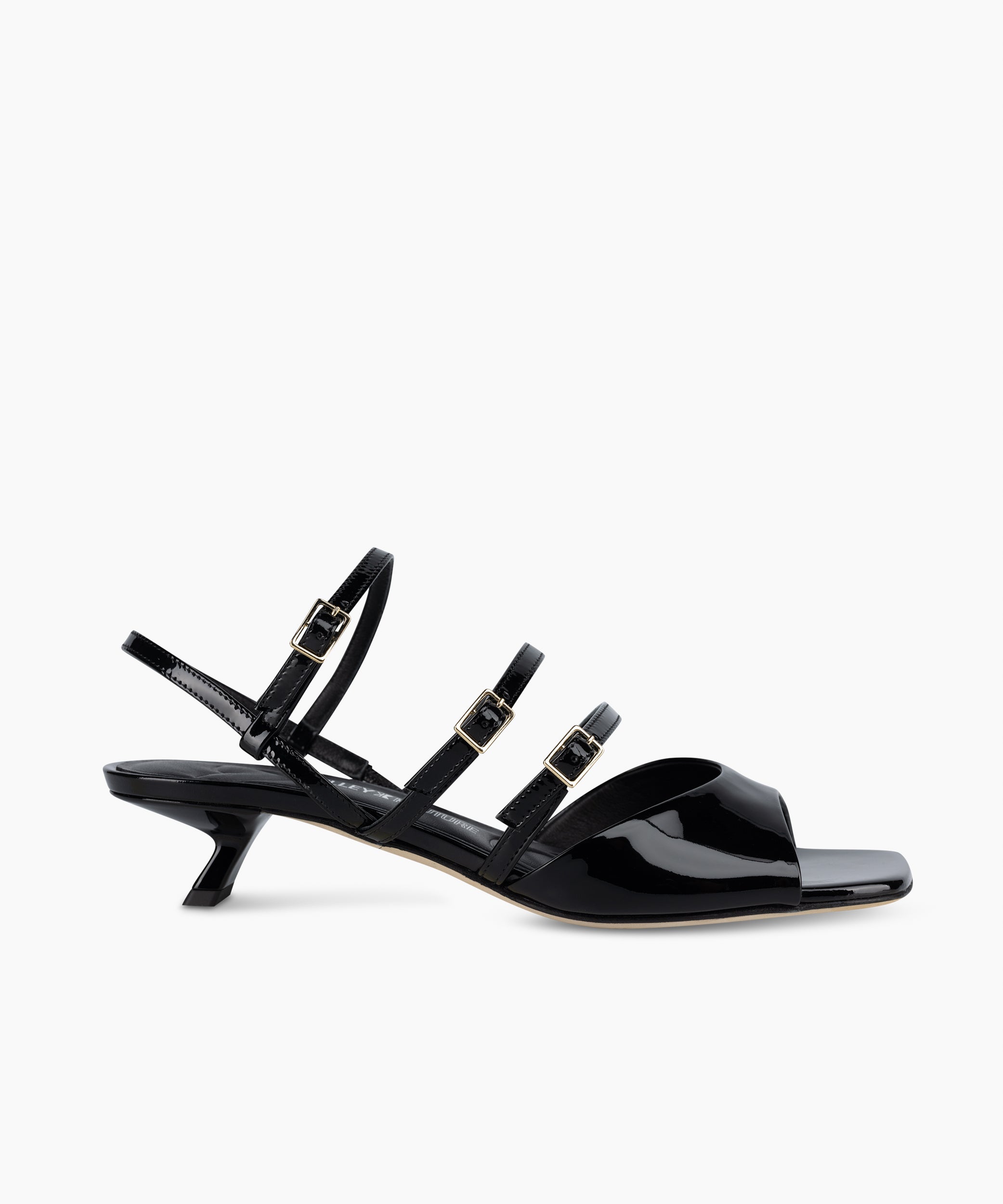 CHEEKY - Sandal with a sculptural low kitten heel, adjustable straps - Kelley Kouture from Kelley Kouture