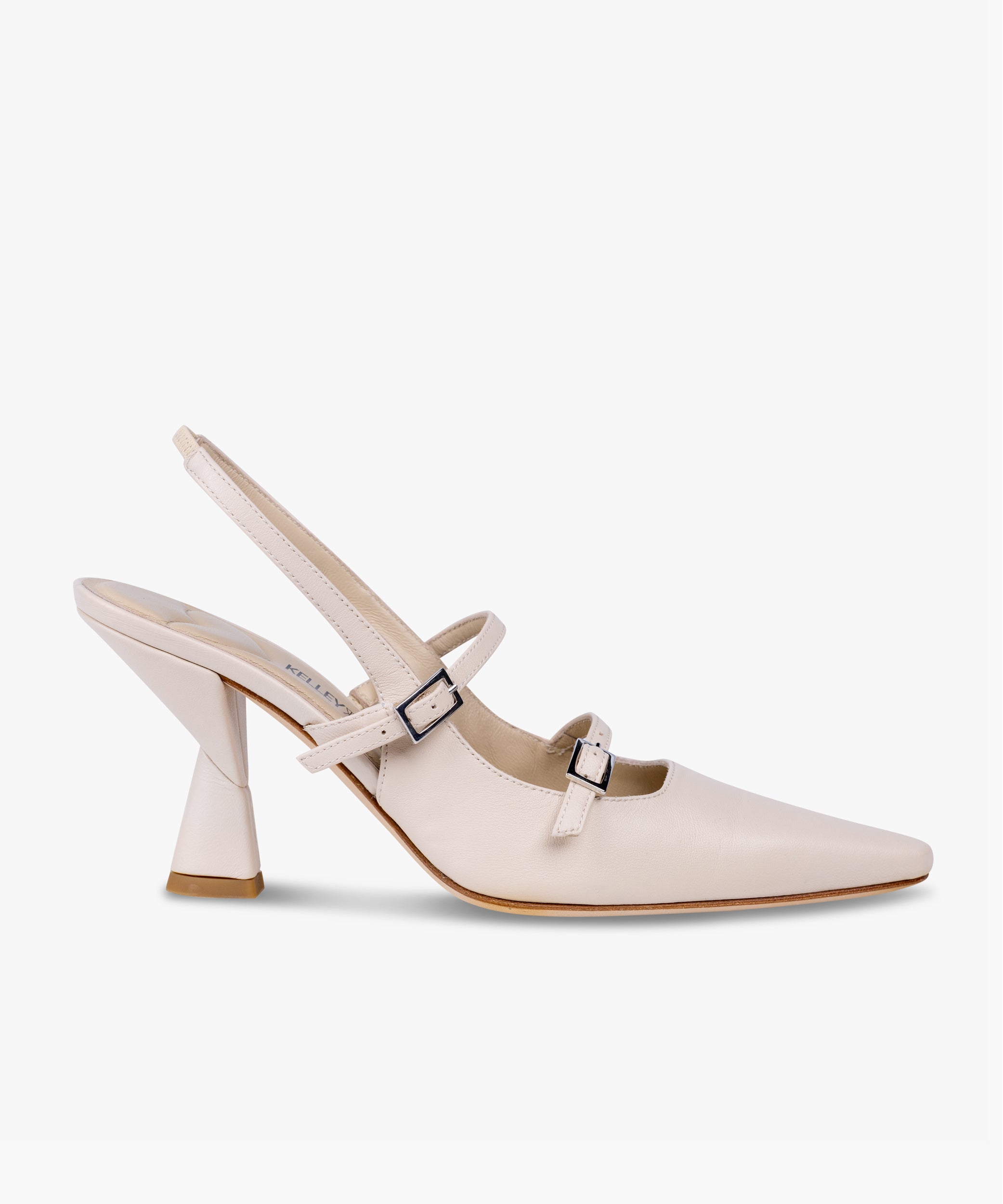 KALI - Creama Leather Pointed-Toe Slingback Pump with Heel - Kelley Kouture from Kelley Kouture