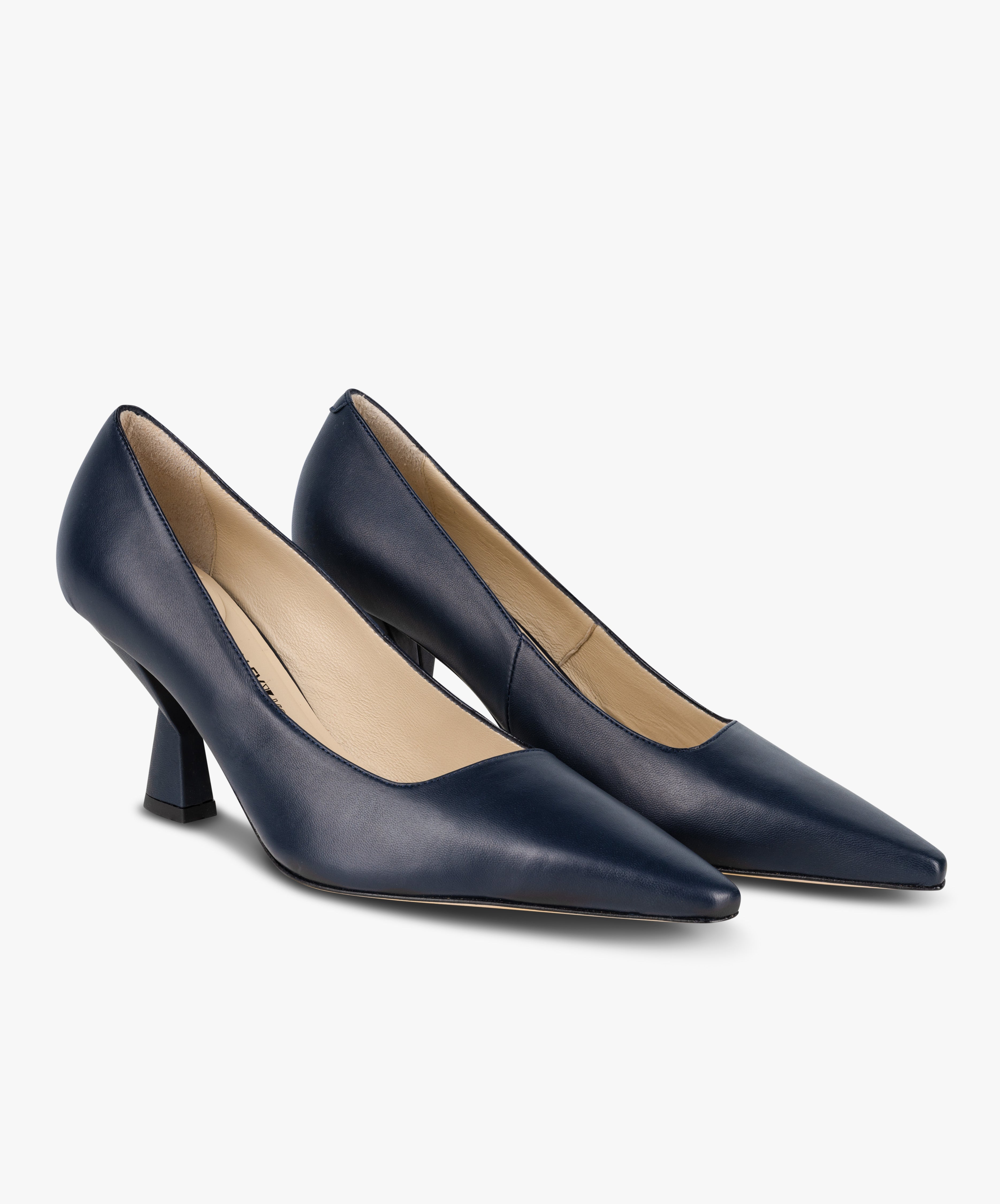 KARMA - Leather Pointed Toe Pump with Sculpted Heel - Kelley Kouture from Kelley Kouture