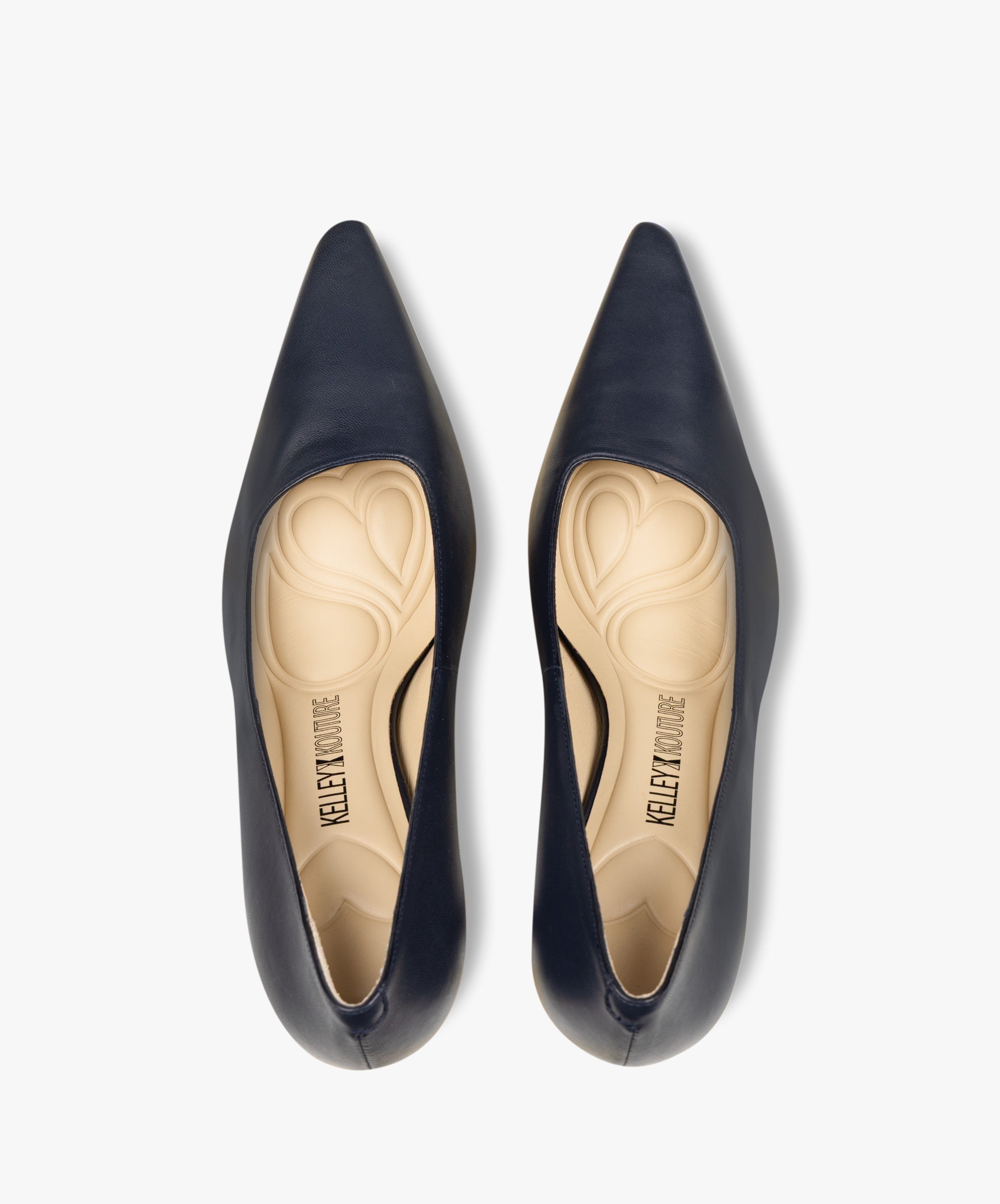 KARMA - Leather Pointed Toe Pump with Sculpted Heel - Kelley Kouture from Kelley Kouture