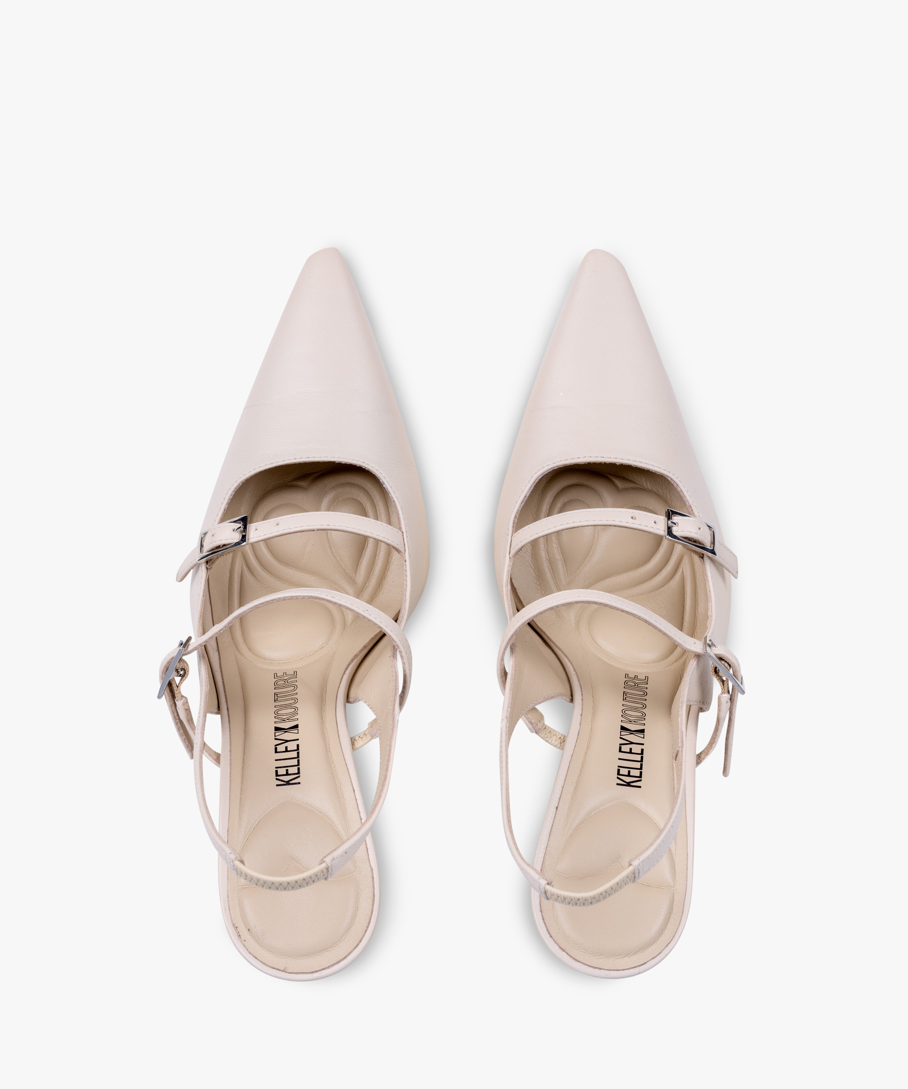KALI - Creama Leather Pointed-Toe Slingback Pump with Heel - Kelley Kouture from Kelley Kouture