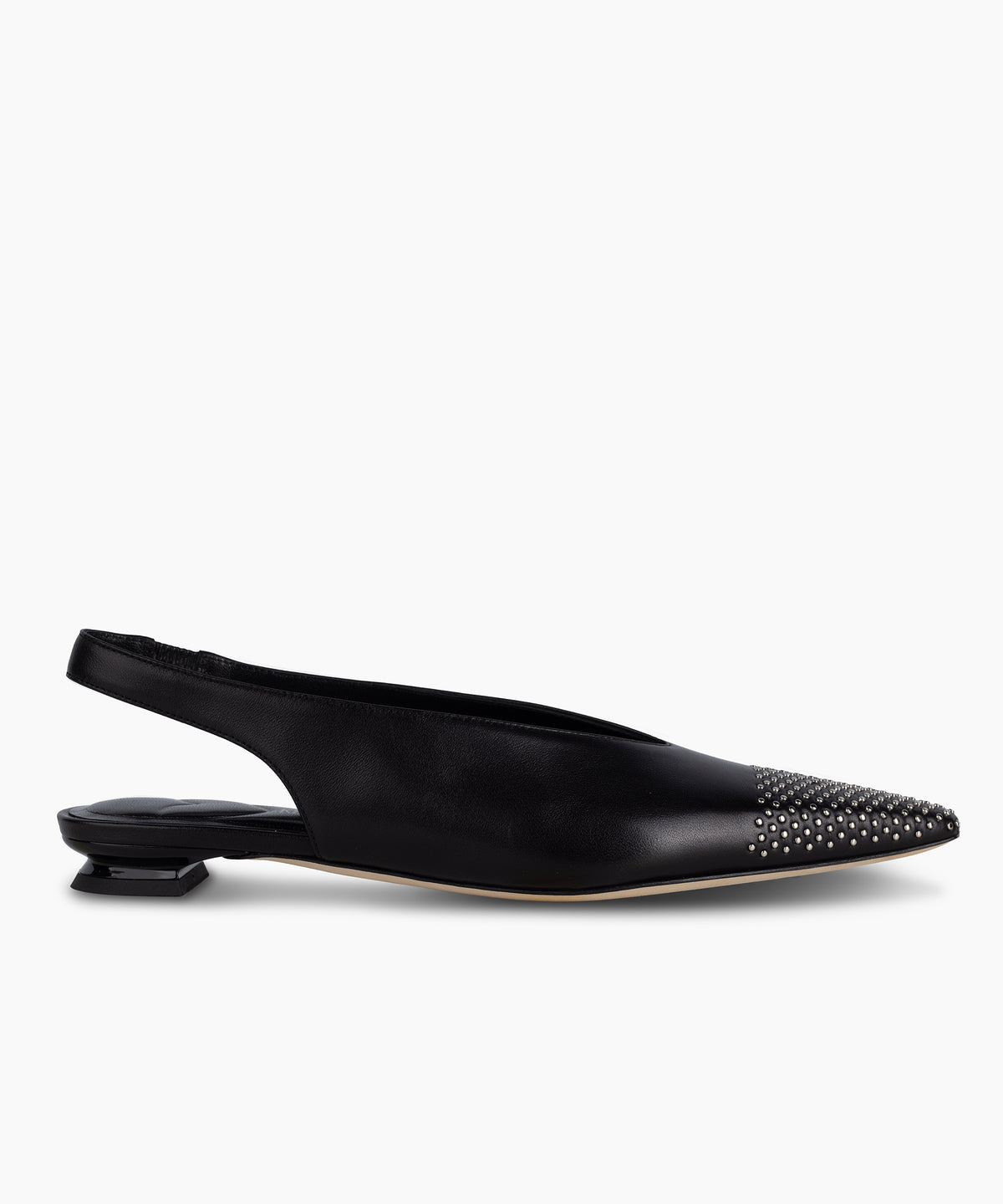 LUNA - Leather slingback flat with demi-wedge heel - Kelley Kouture from Kelley Kouture