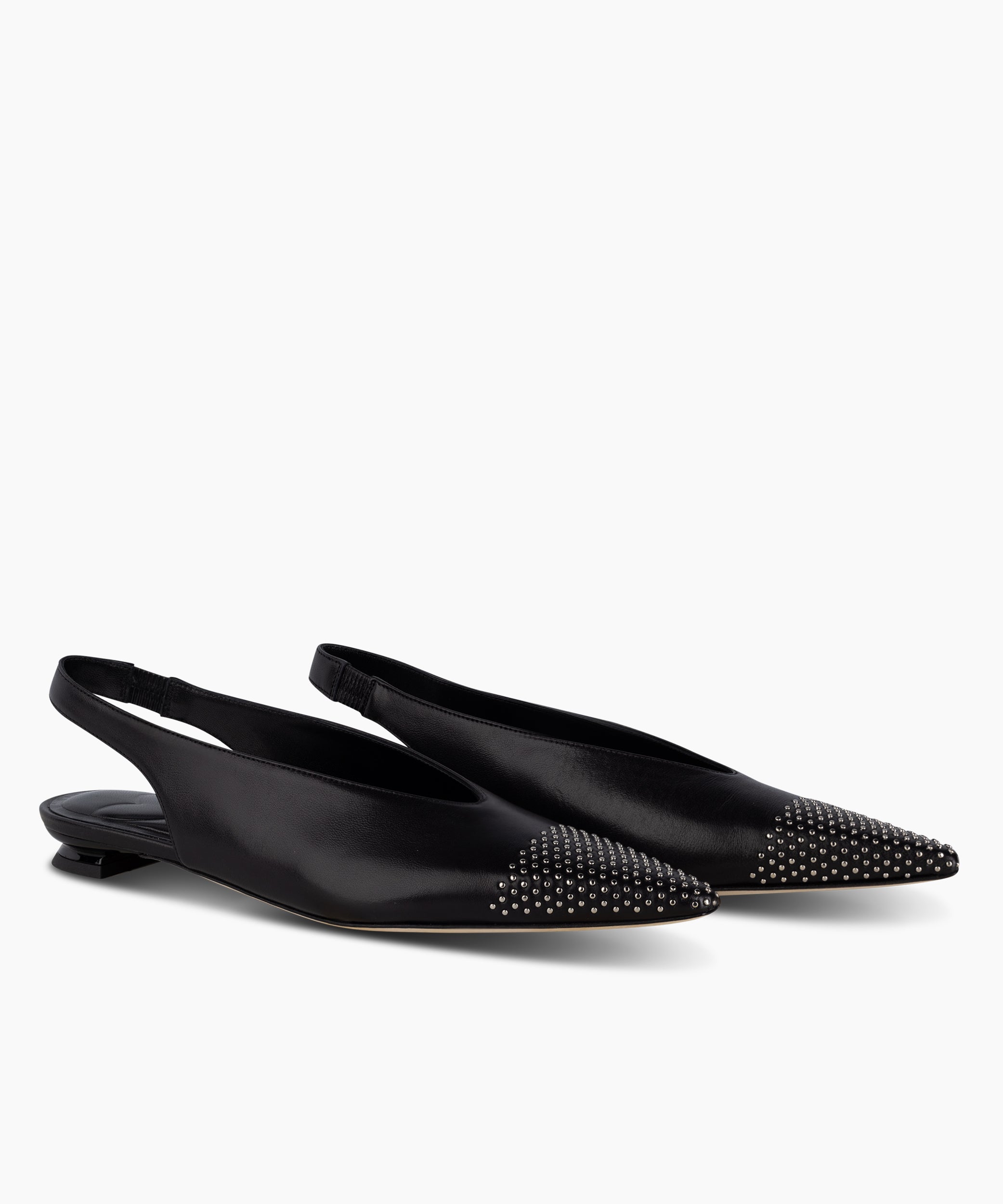 LUNA - Leather slingback flat with demi-wedge heel - Kelley Kouture from Kelley Kouture