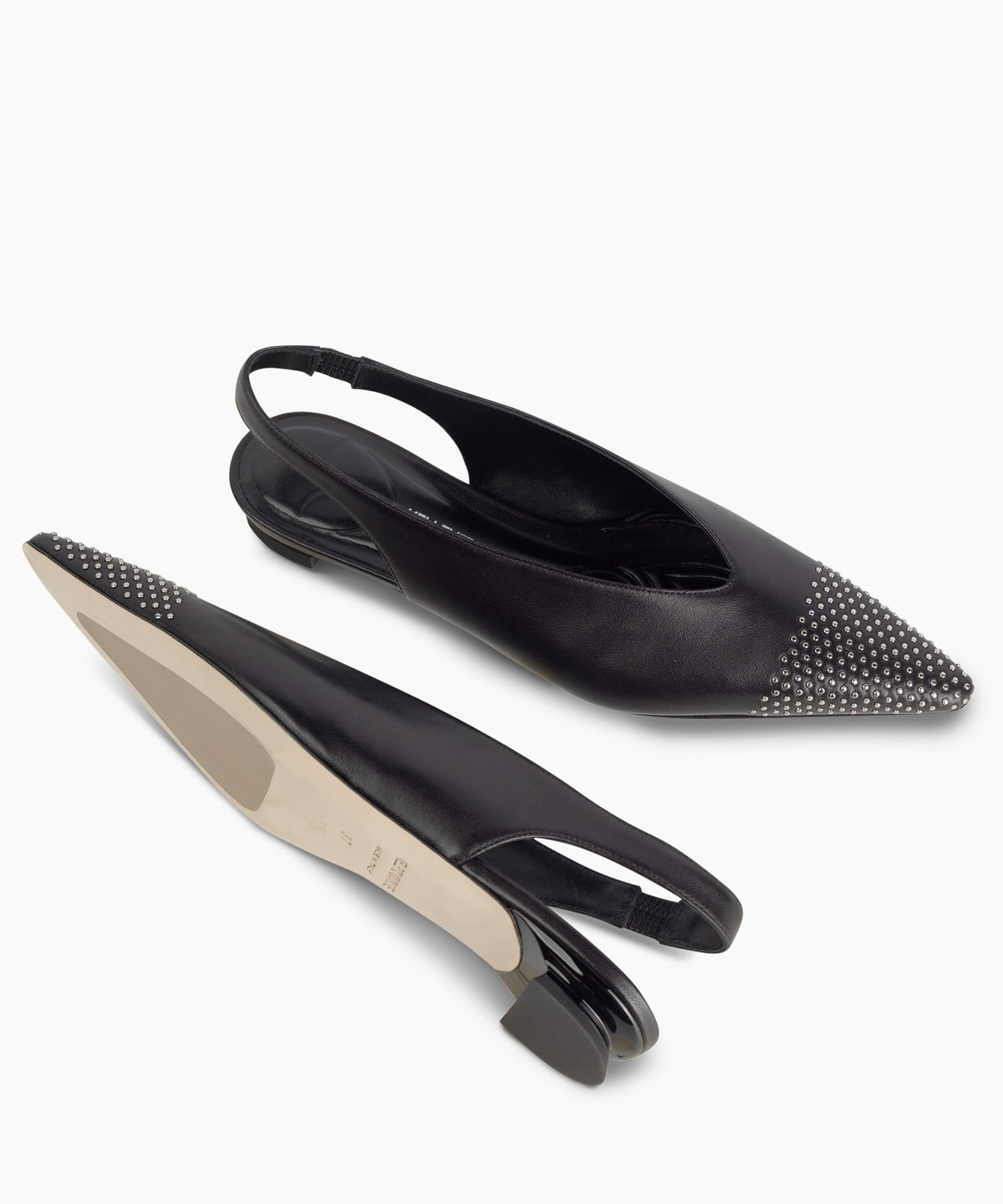 LUNA - Leather slingback flat with demi-wedge heel - Kelley Kouture from Kelley Kouture