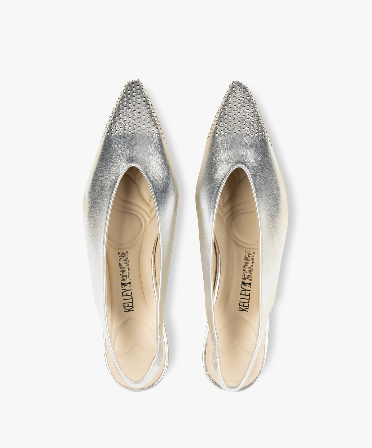 LUNA - Leather slingback flat with demi-wedge heel - Kelley Kouture from Kelley Kouture