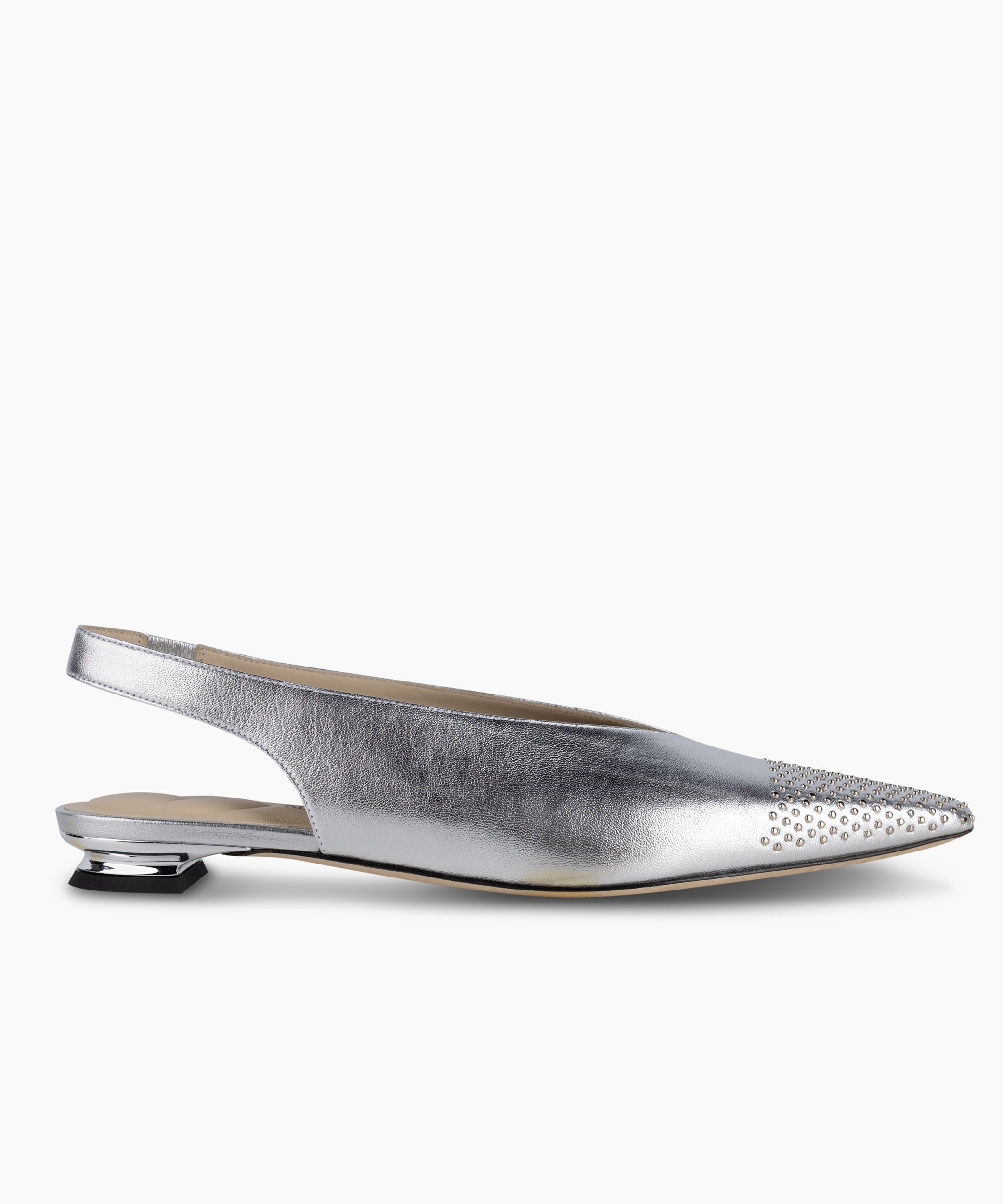 LUNA - Leather slingback flat with demi-wedge heel - Kelley Kouture from Kelley Kouture