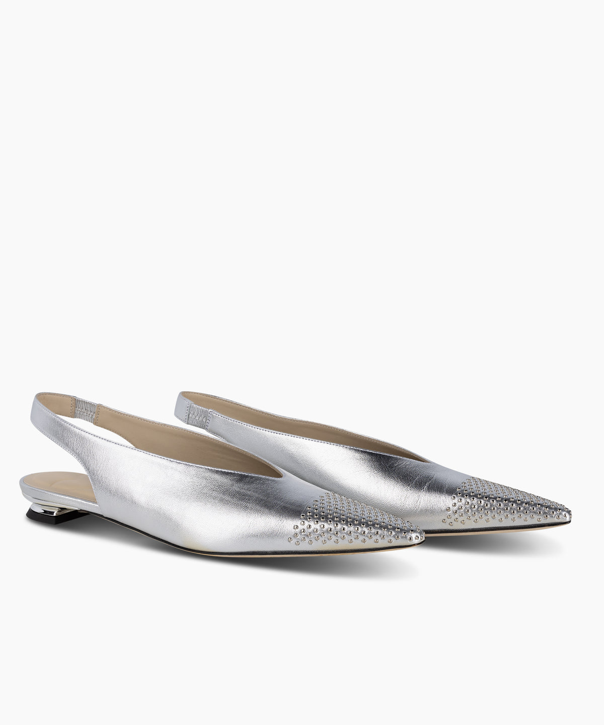 LUNA - Leather slingback flat with demi-wedge heel - Kelley Kouture from Kelley Kouture