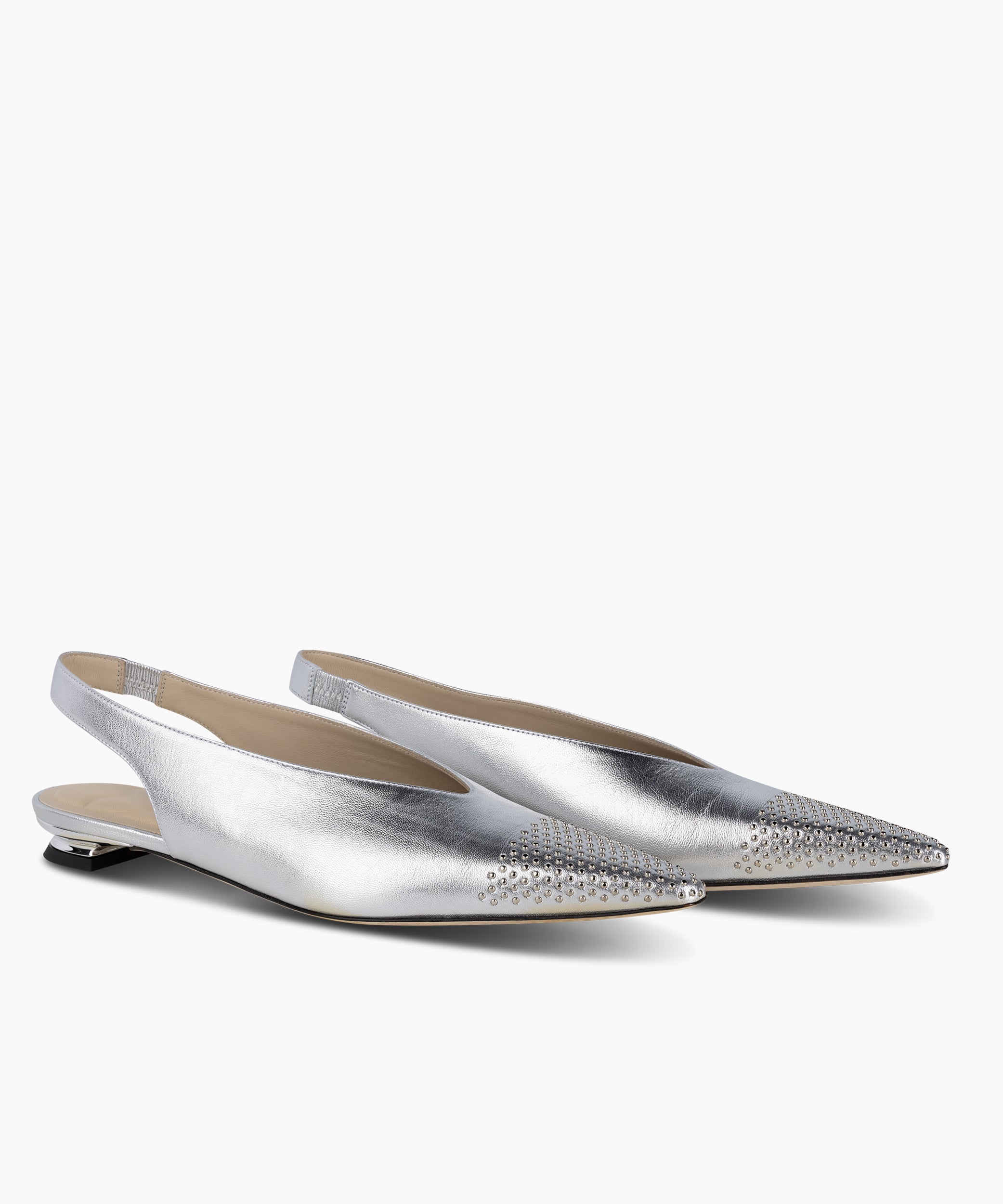LUNA - Leather slingback flat with demi-wedge heel - Kelley Kouture from Kelley Kouture