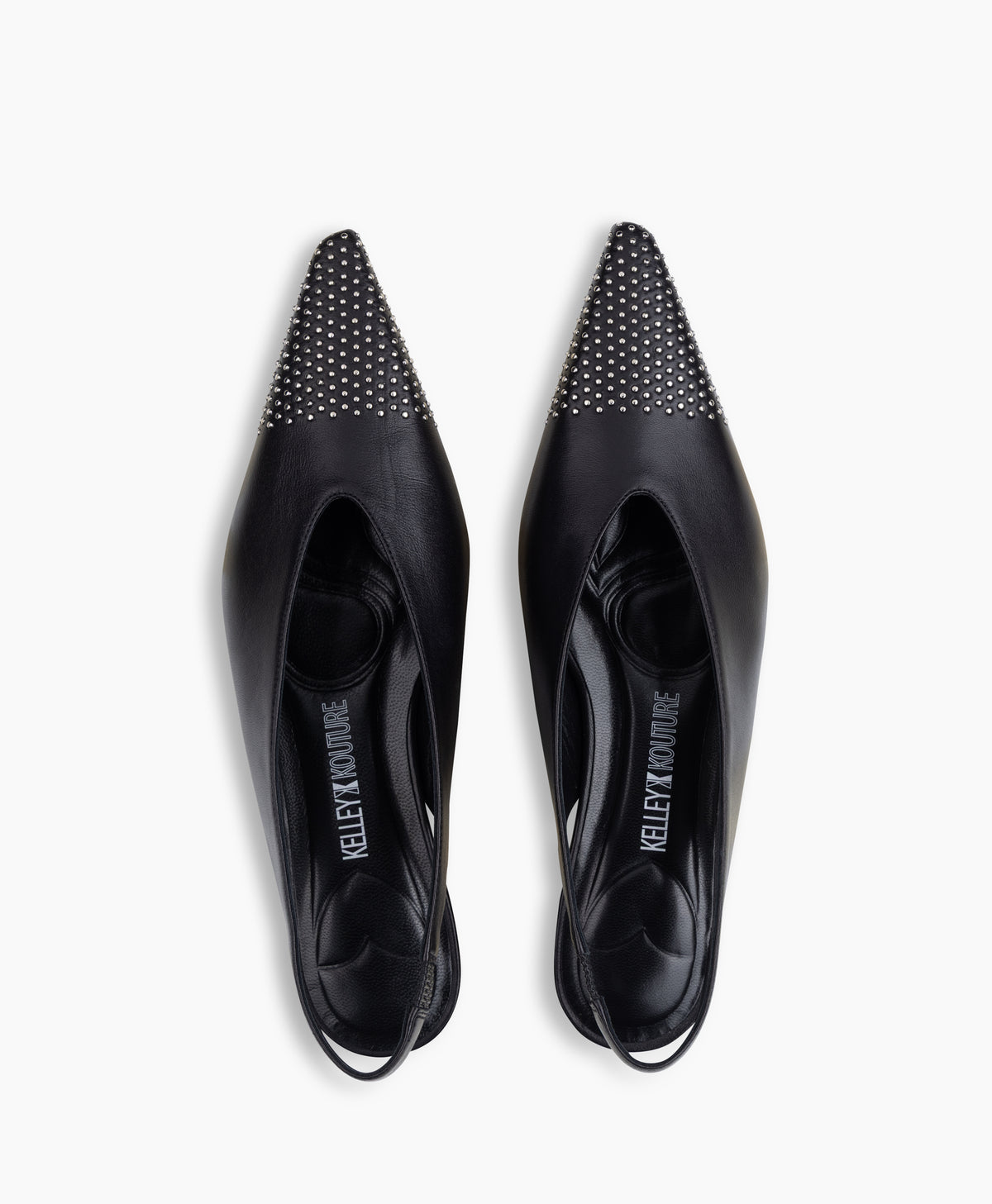LUNA - Leather slingback flat with demi-wedge heel - Kelley Kouture from Kelley Kouture