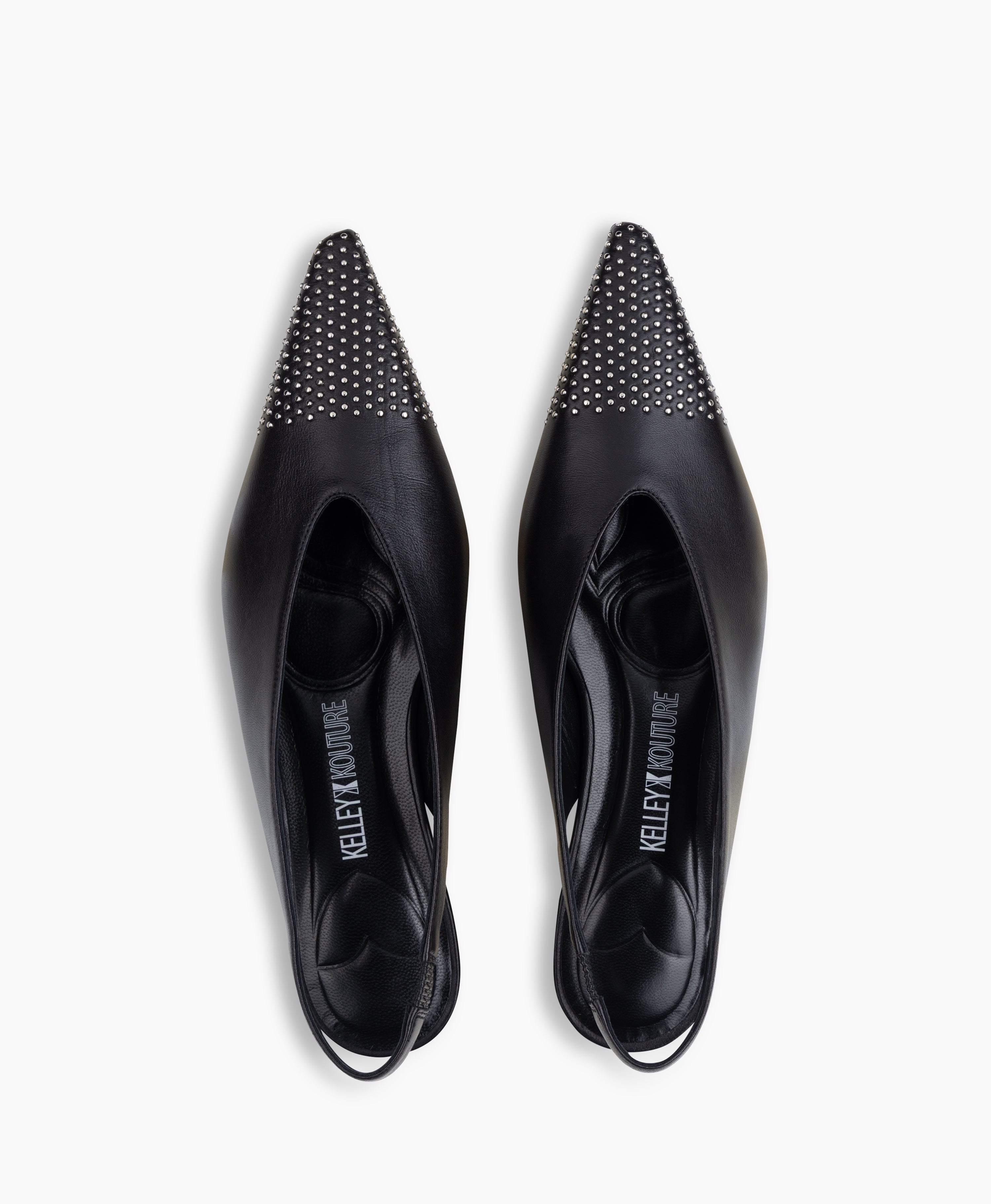 LUNA - Leather slingback flat with demi-wedge heel - Kelley Kouture from Kelley Kouture